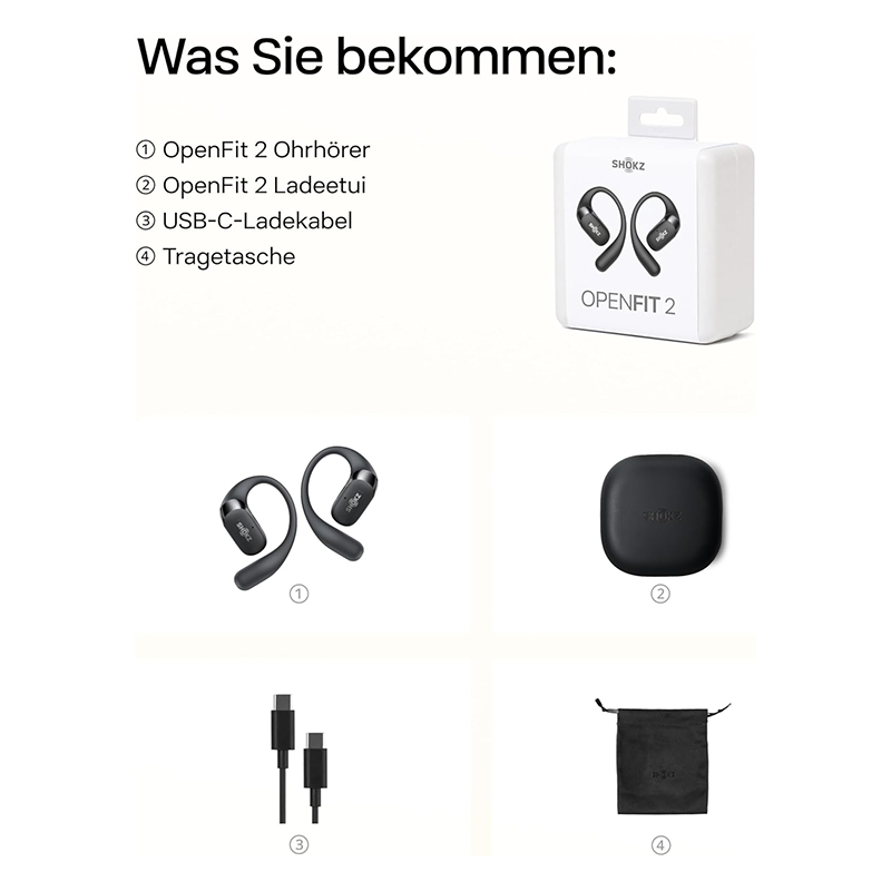SHOKZ OpenFit 2 Open-Ear-Kopfhörer