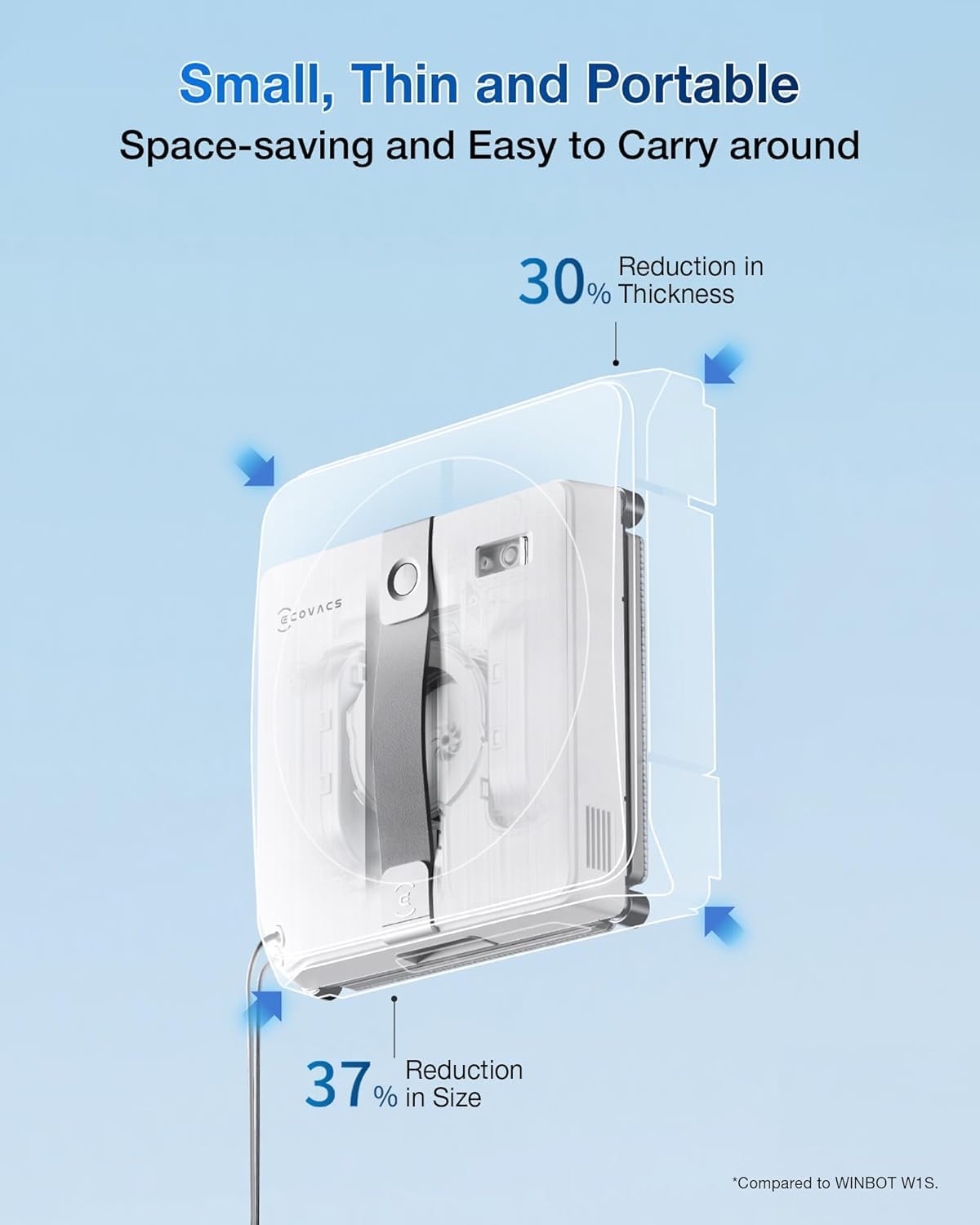 ECOVACS WINBOT Mini Fensterputzroboter, Grau