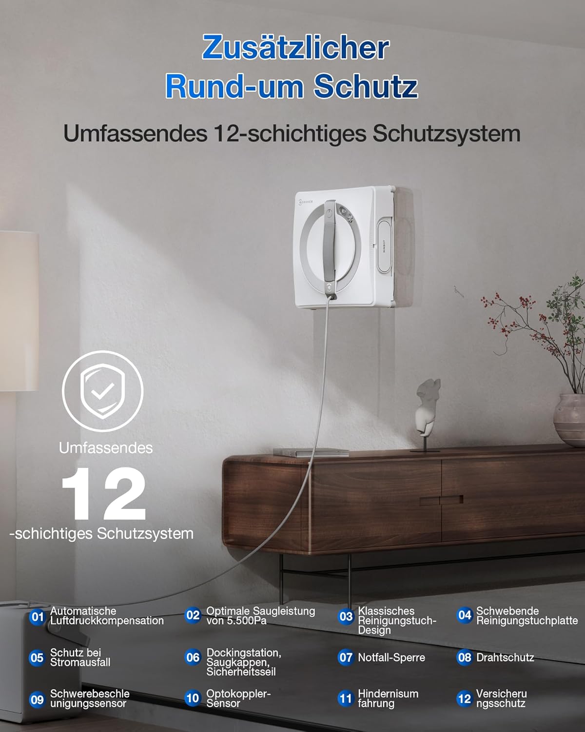 ECOVACS WINBOT W2 PRO Omni Fensterputzroboter, weiß