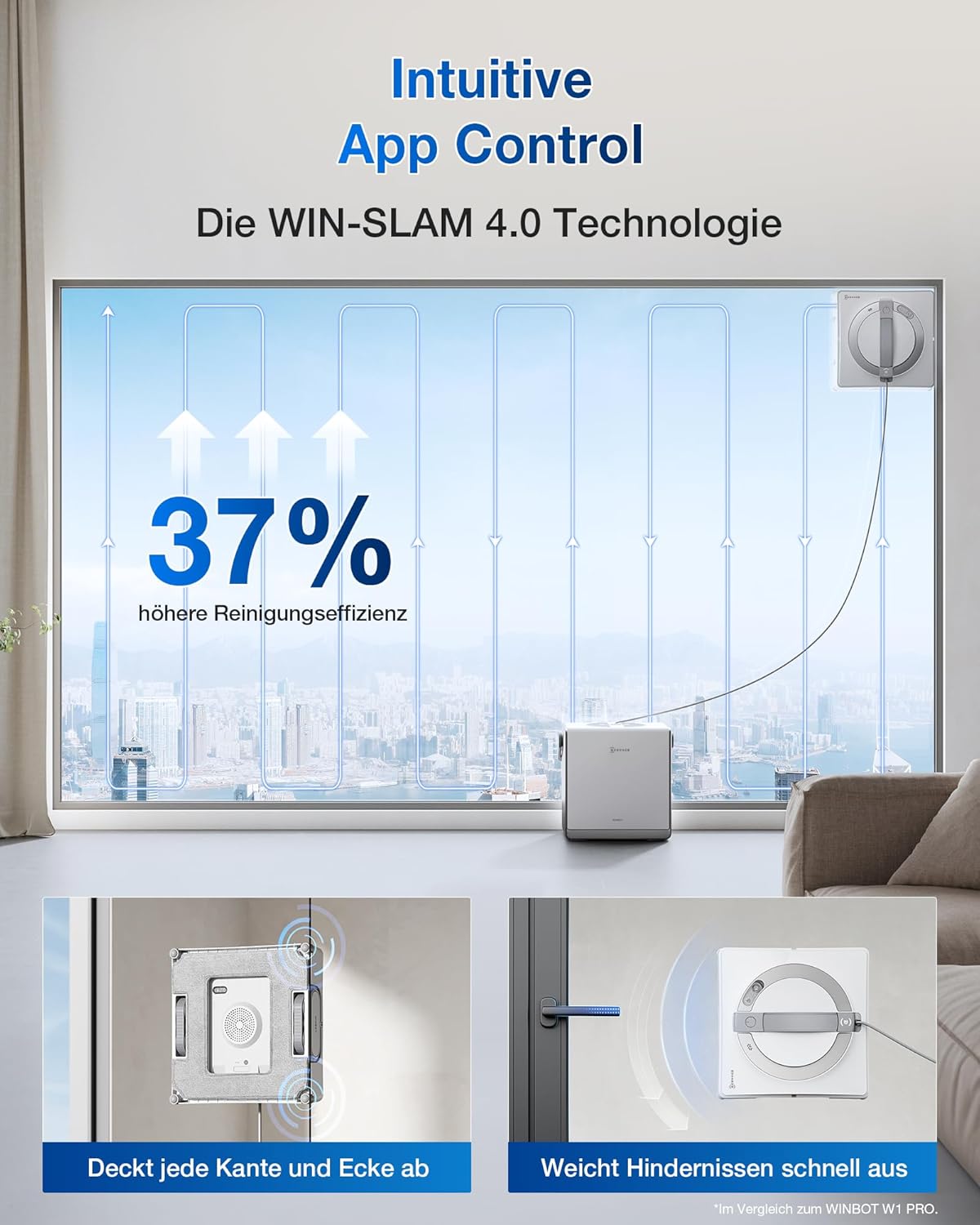 ECOVACS WINBOT W2 PRO Omni Fensterputzroboter, weiß