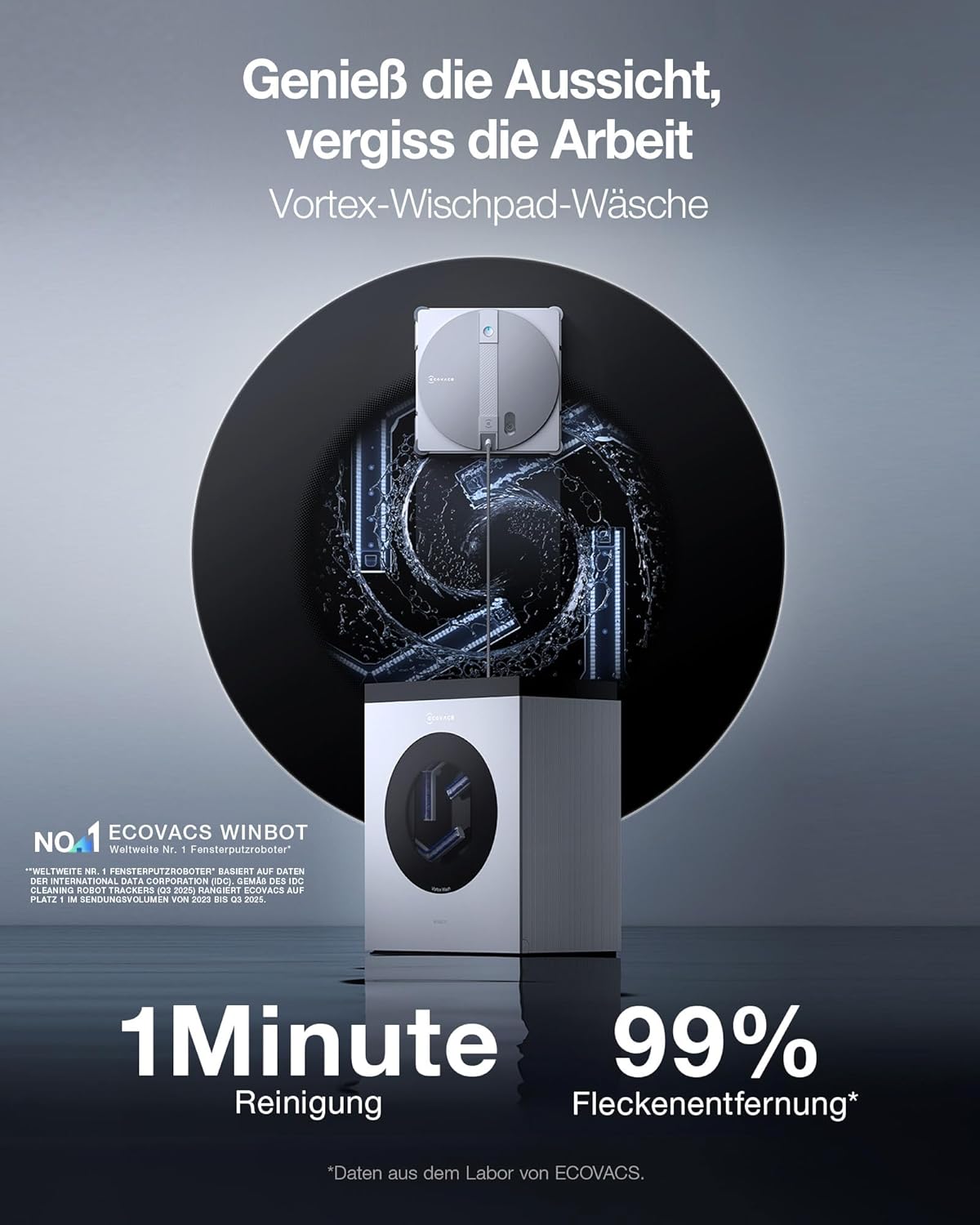 ECOVACS WINBOT W3 OMNI Fensterputzroboter mit Multifunktionsstation