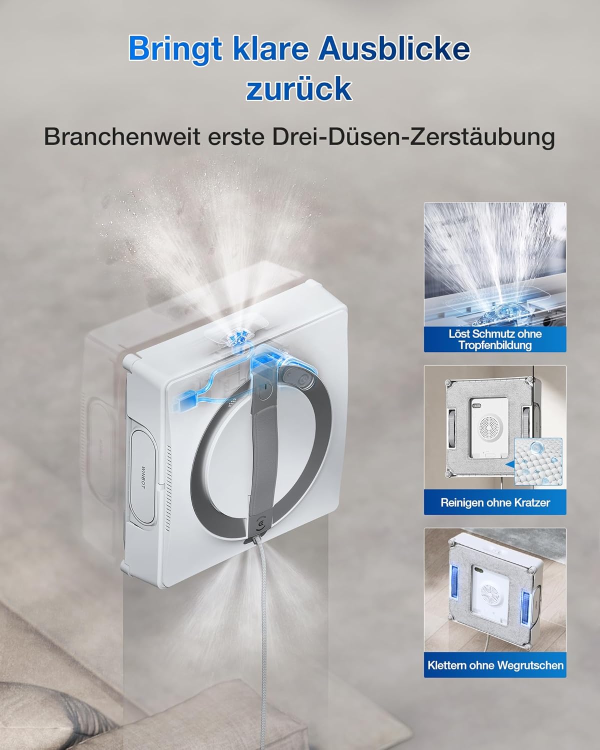 ECOVACS WINBOT W2 PRO Omni Fensterputzroboter, weiß