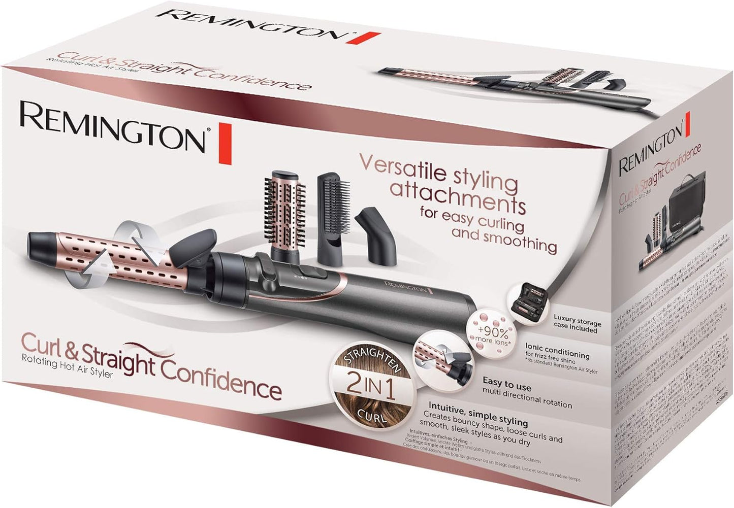 Remington Rotating (Automatic) Hot Air Brush Curl & Straight 3-in-1 Ionic Styler