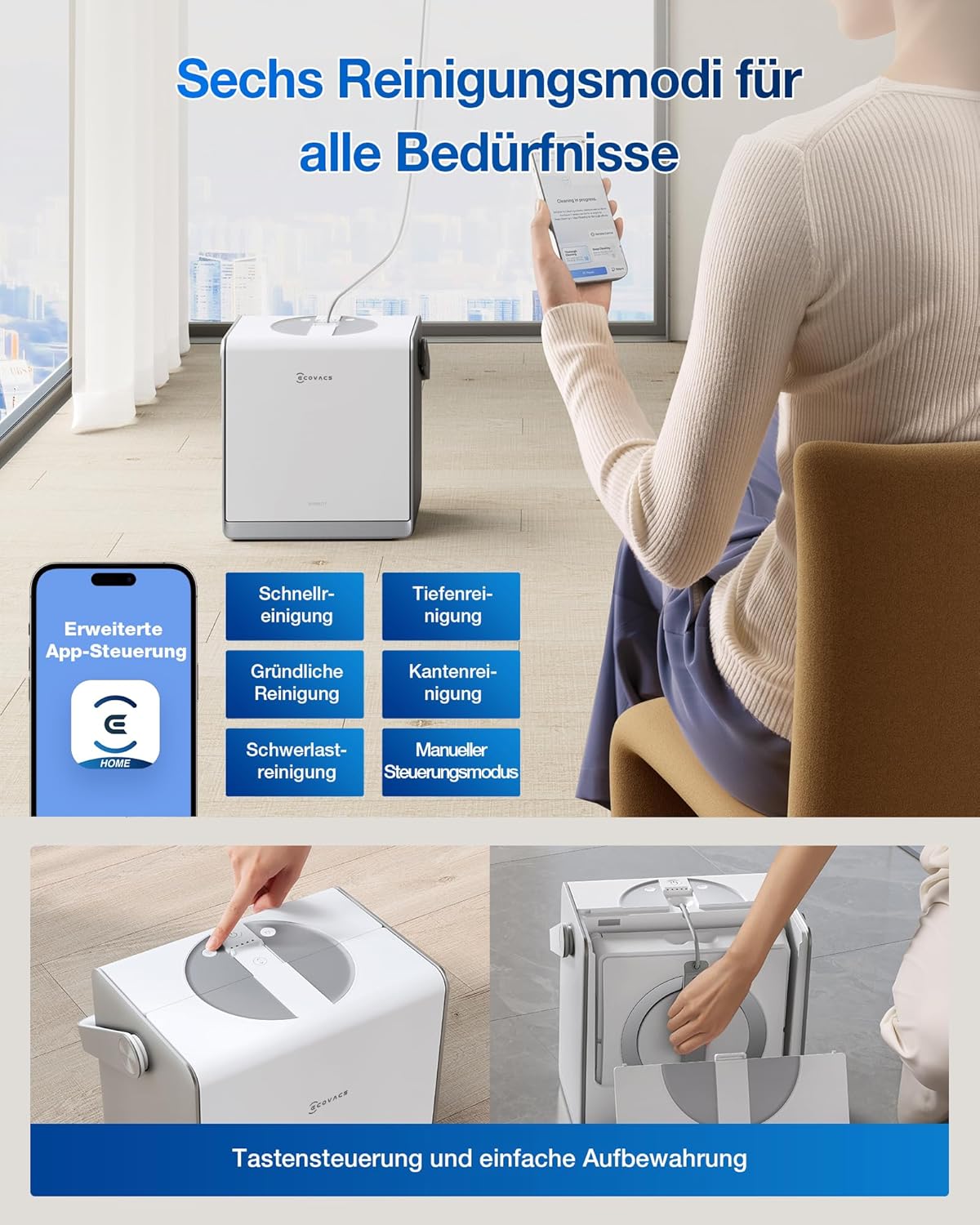 ECOVACS WINBOT W2 PRO Omni Fensterputzroboter, weiß