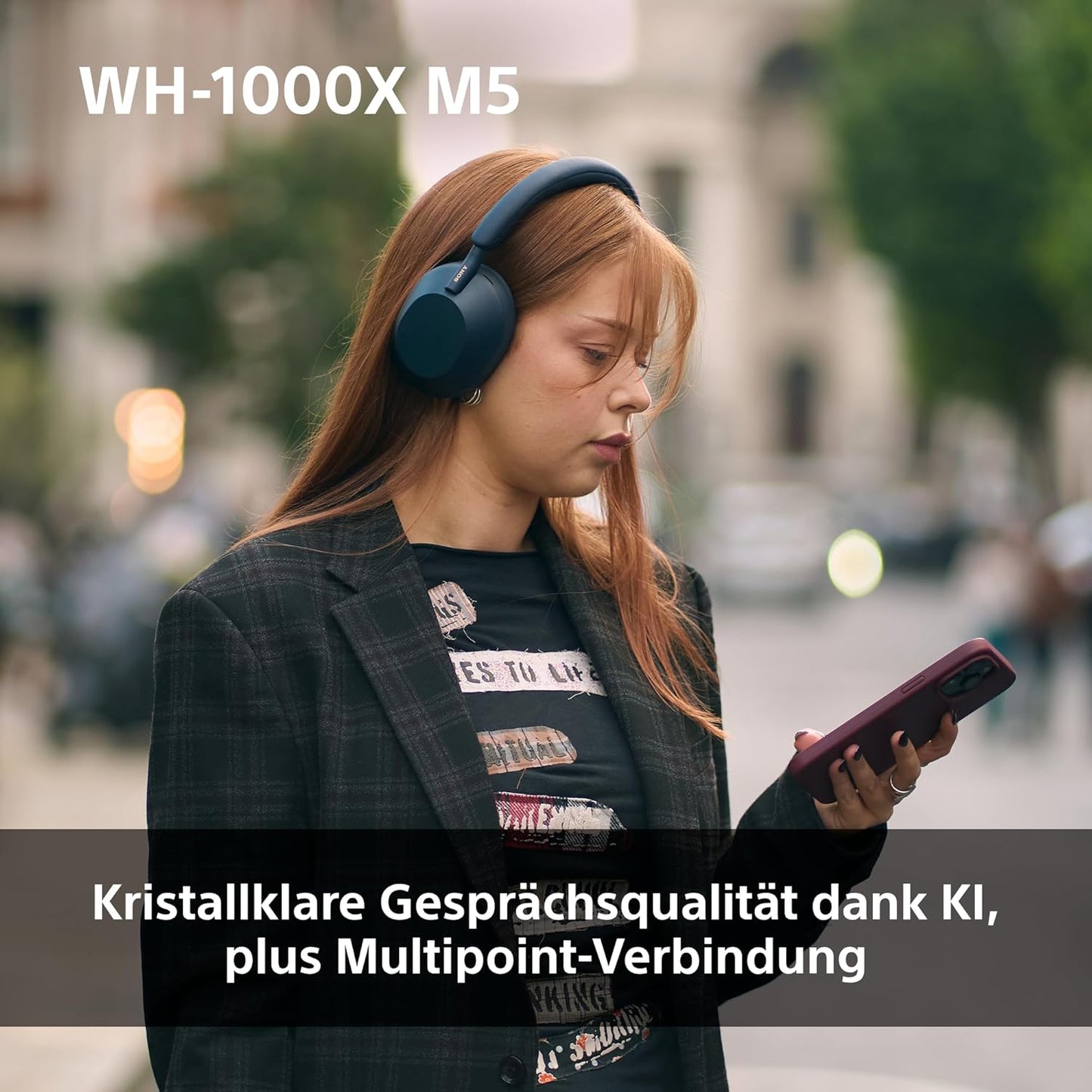Sony WH-1000XM5 kabellose Bluetooth Noise Cancelling Kopfhörer, Mitternachtsblau
