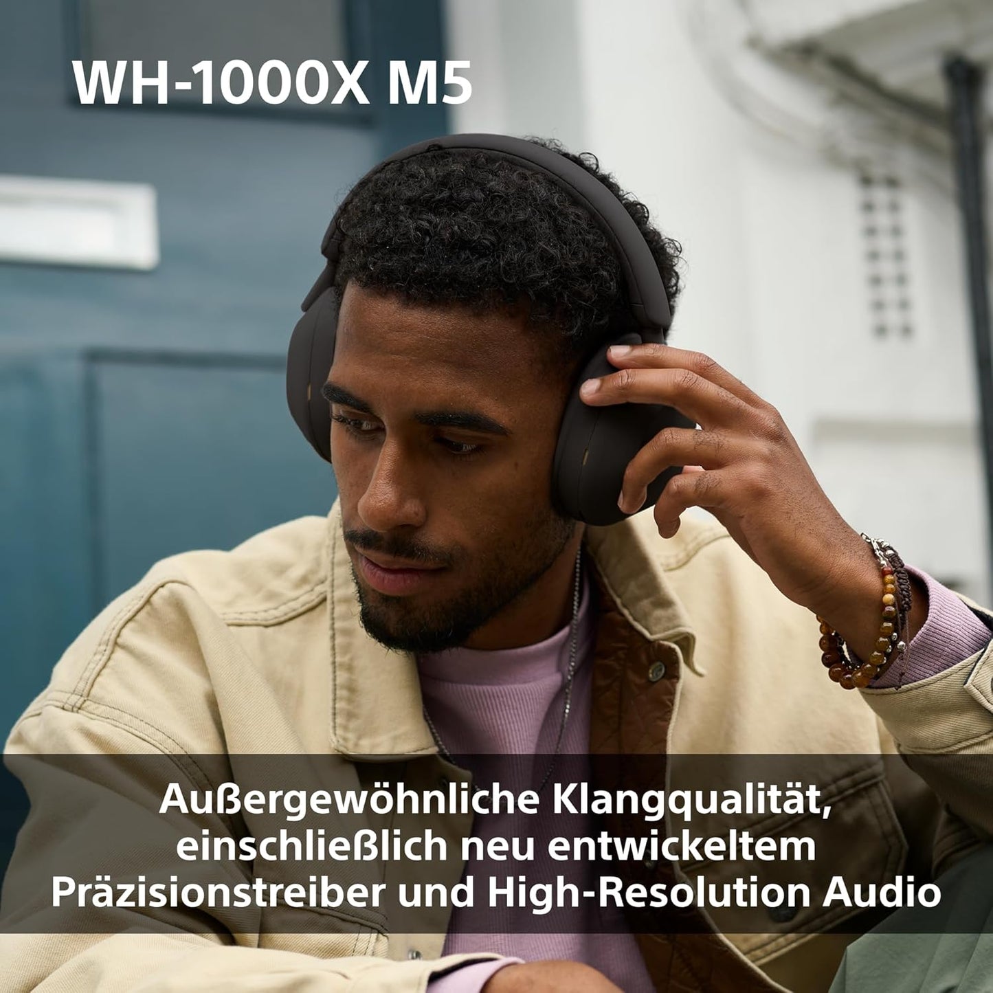 Sony WH-1000XM5 kabellose Bluetooth Noise Cancelling Kopfhörer, Silber