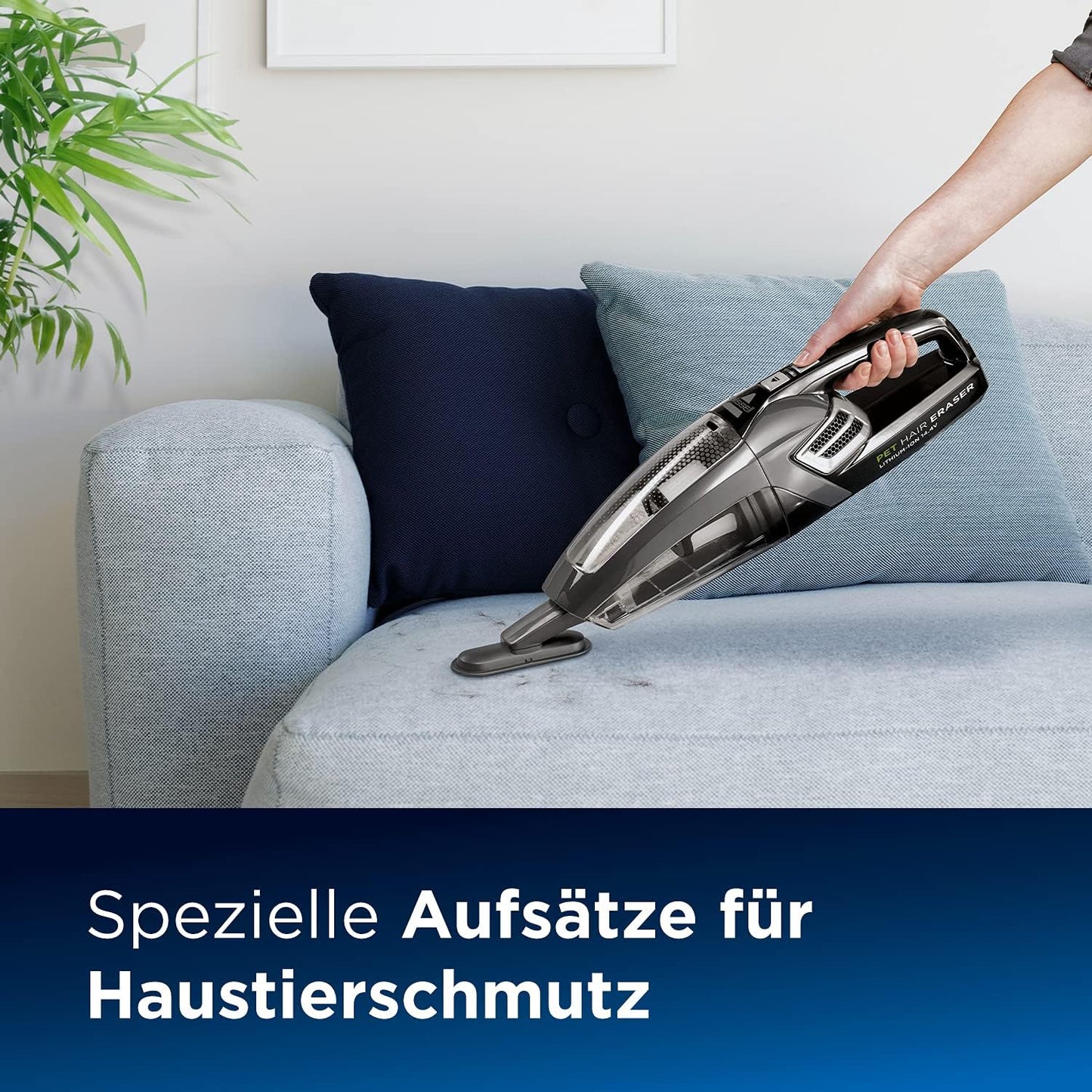 Bissell Pet Hair Eraser, Kabelloser Handstaubsauger, Rotierende Bürstenrolle, 14.4V