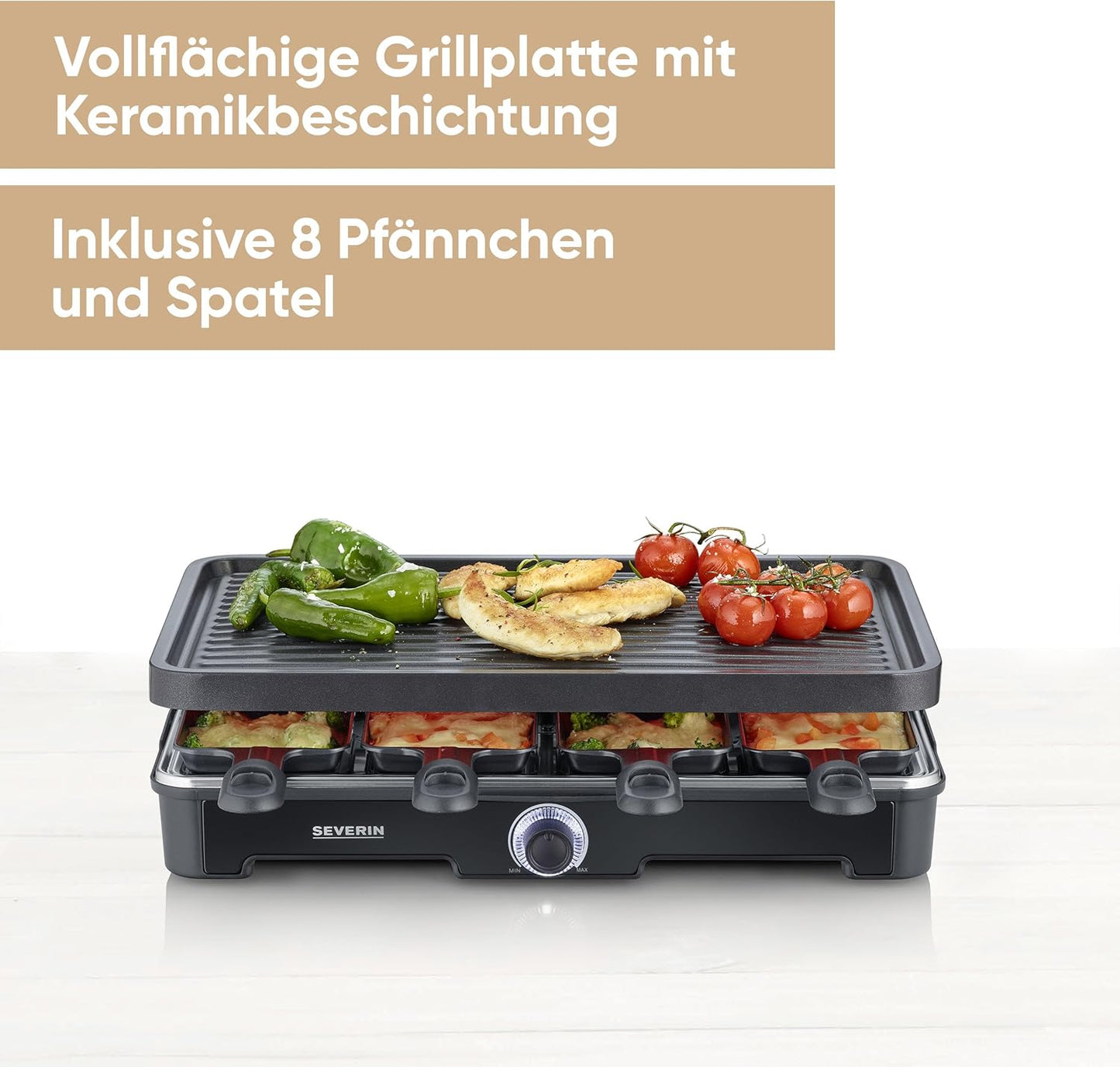 SEVERIN Raclette Grill RG 9670, Schwarz