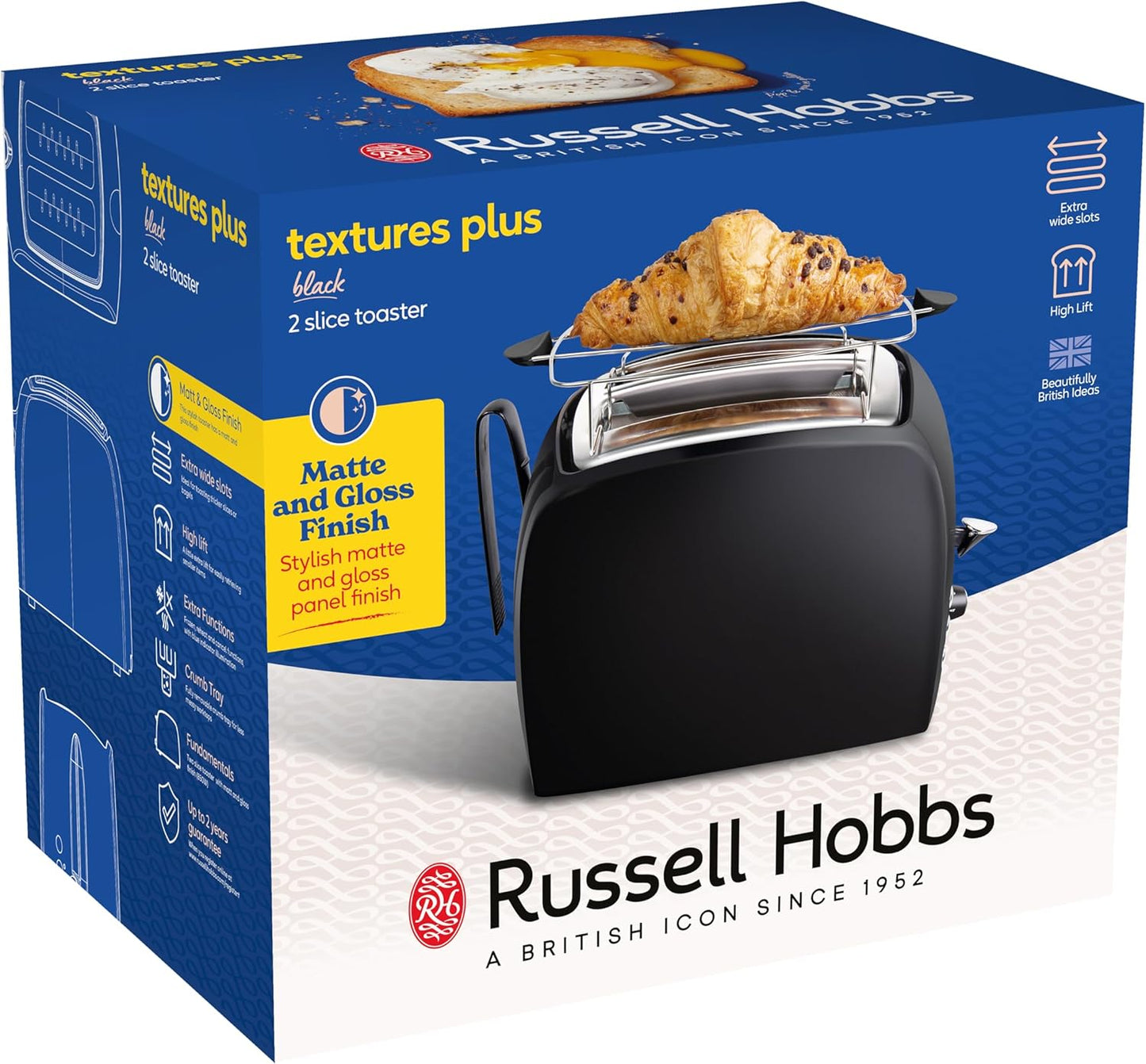 Russell Hobbs Textures Plus + Toaster 22601-56