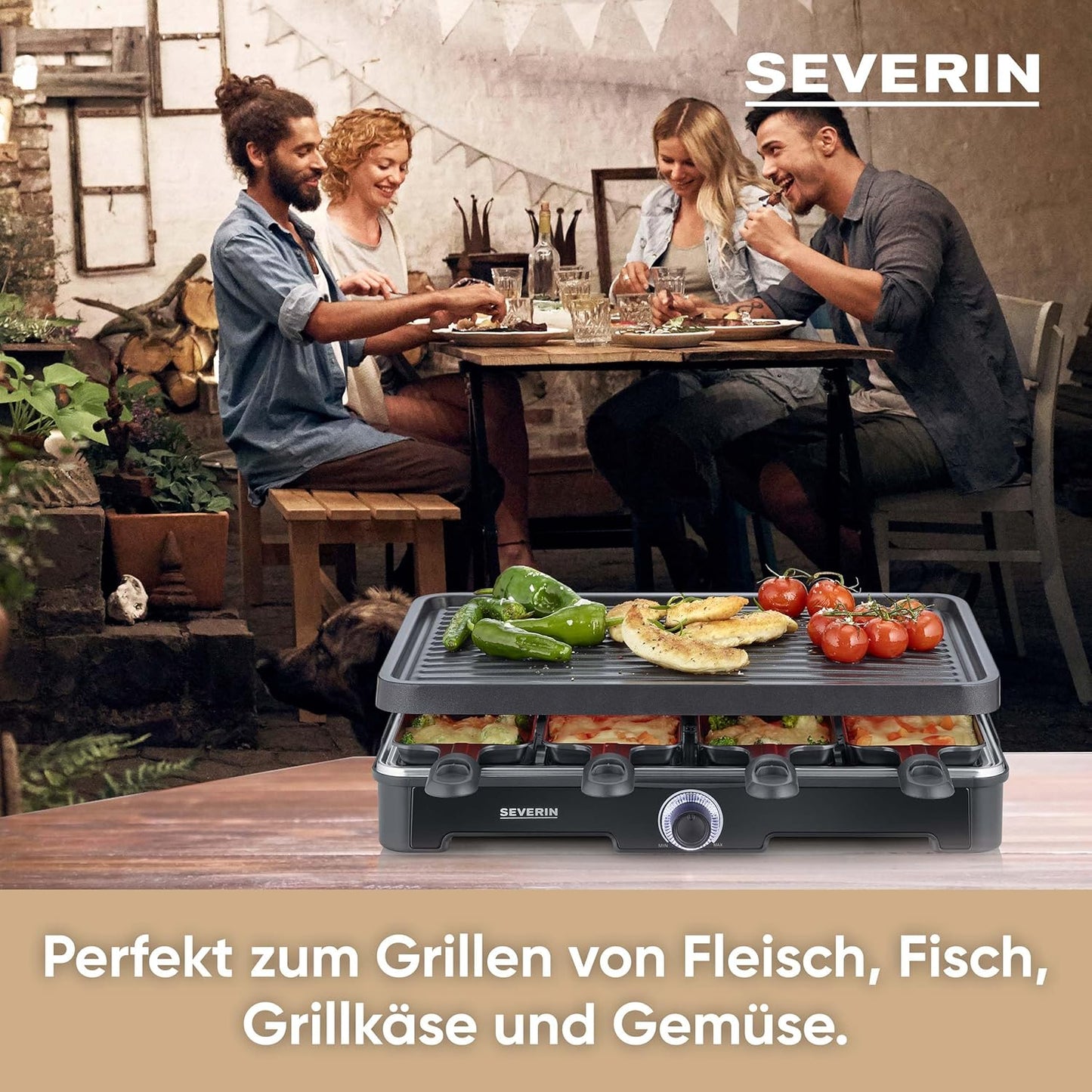 SEVERIN Raclette Grill RG 9670, Schwarz