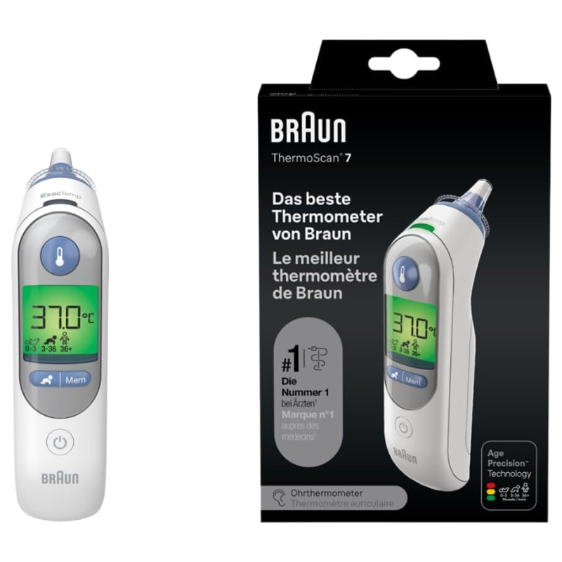 Braun ThermoScan 7 Ohrthermometer IRT6520WE