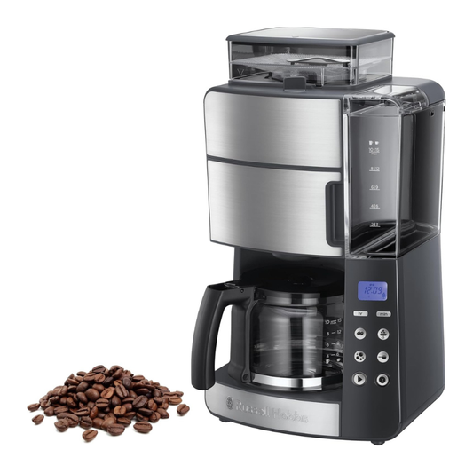 Russell Hobbs Grind &amp; Brew Digital Glass Coffee Machine with Integrated Grinder 25610-56 